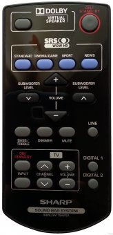 Telecomanda soundbar SHARP HT-SB300, RRMCGA178AWSA