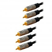 Cablu 3 X RCA - 3 X RCA 1.5 m Profesional